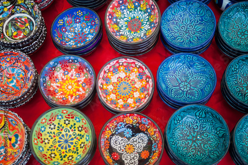 Classical Turkish ceramics on the street market