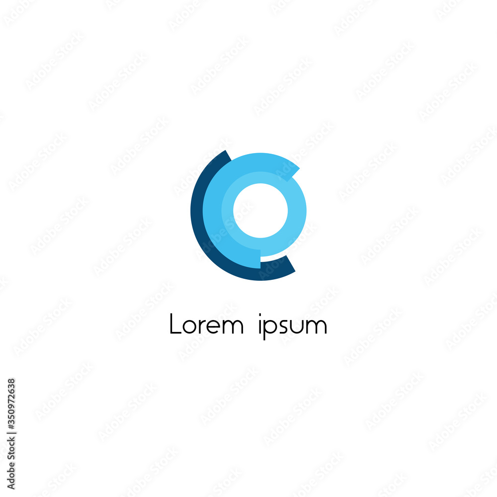 Logo Design Vector abstract circle swirl symbol. design elements, flat, line art, icon. Logo Design Vector abstract circle swirl symbol. design elements, flat, line art, icon.