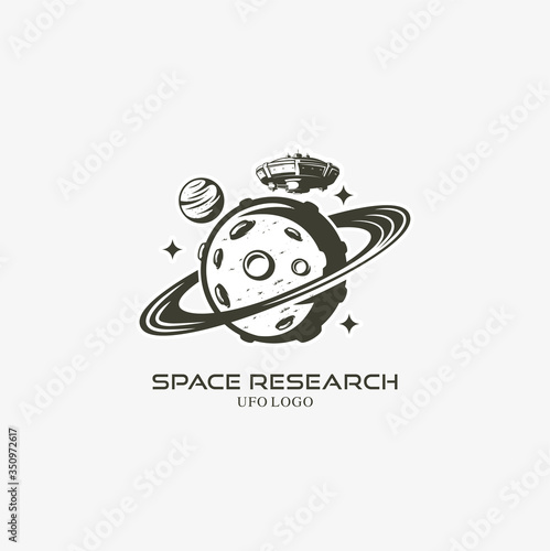 the planet with rings. Vector illustration