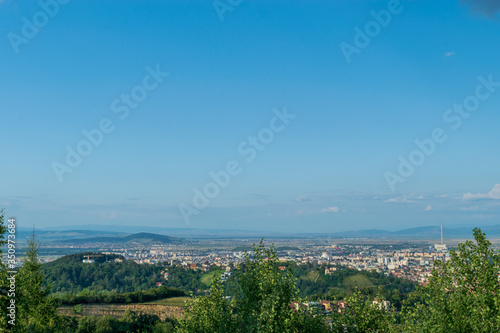Panoramic view of the city Brasov, Romania