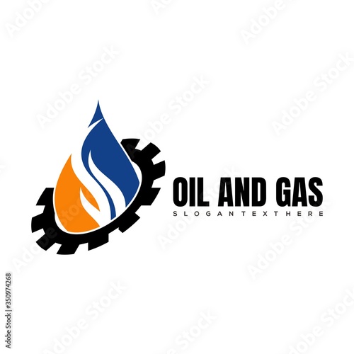 oil and gas logo design vector