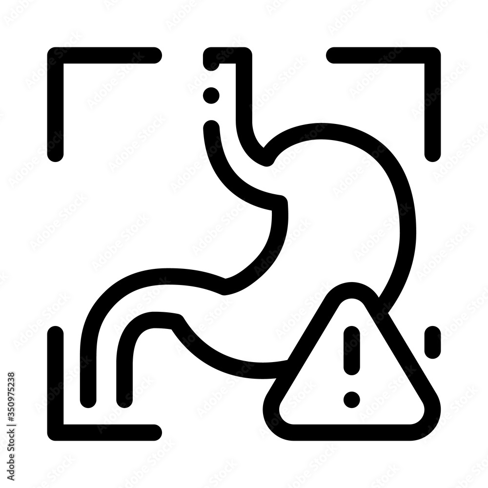 detection of stomach problems scan icon vector. detection of stomach problems scan sign. isolated contour symbol illustration detection of stomach problems scan icon vector. detection of stomach problems scan sign. isolated contour symbol illustration