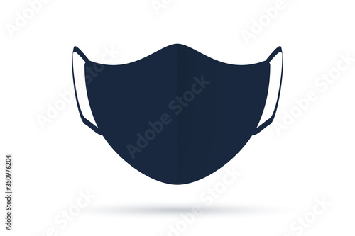 3d Face mask template, mockup. 3d render.