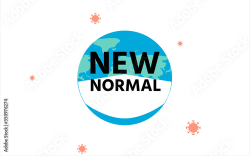 World map wearing mask isolate on white background