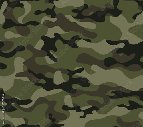 
Camouflage military texture seamless pattern Khaki vector