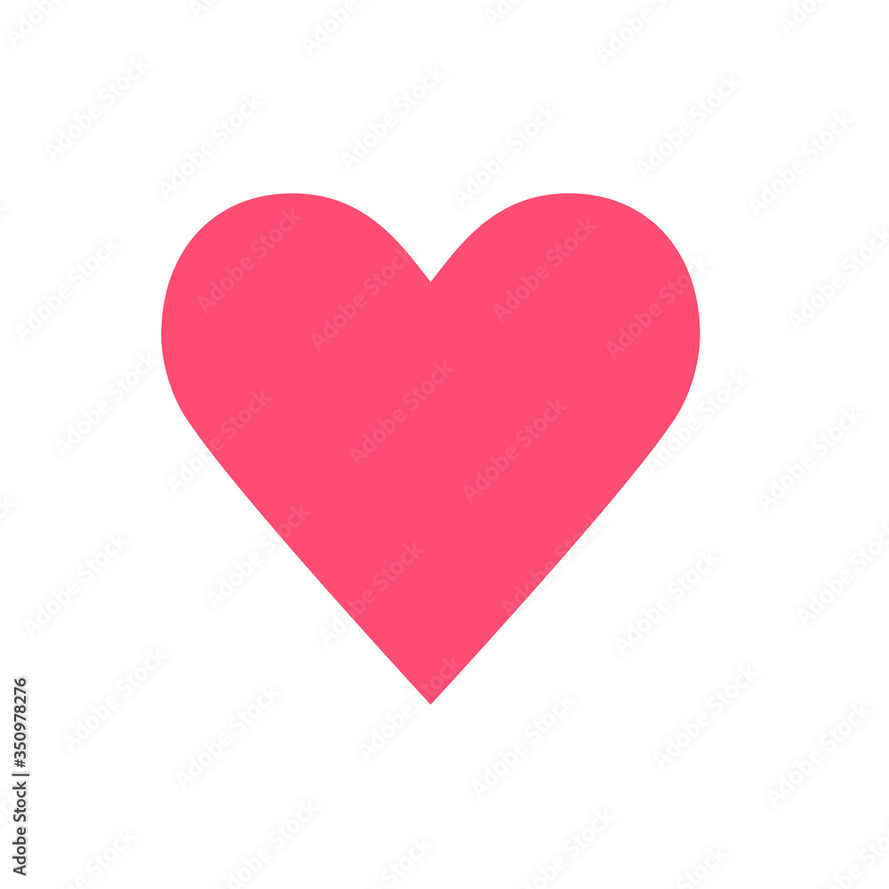 Pink heart. A symbol of love and devotion. Vector illustration in flat style. Pink heart. A symbol of love and devotion. Vector illustration in flat style.