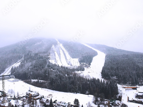 Ski resort in Harrachov Czech Republic.