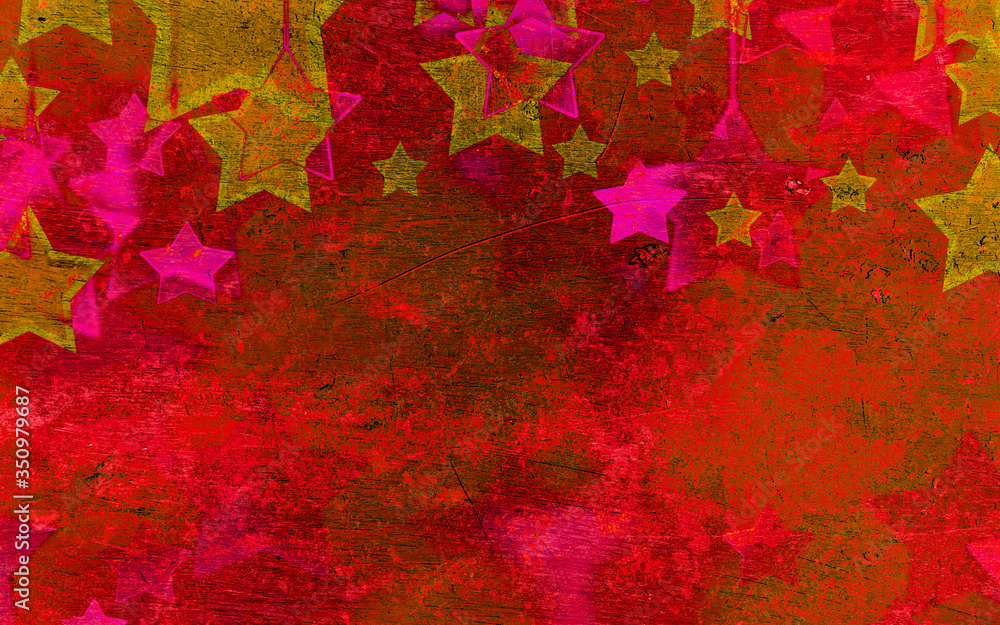 abstract stars on the grunge