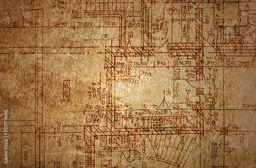 vintage architectural drawing