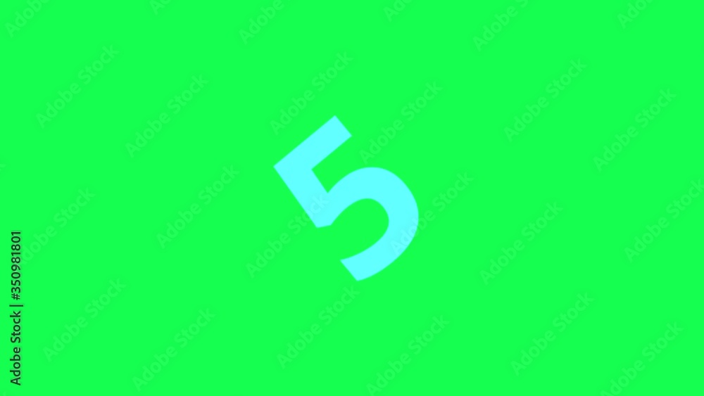 Motion Graphic Number 5 moves on a green screen background. Motion Graphic Number 5 moves on a green screen background.