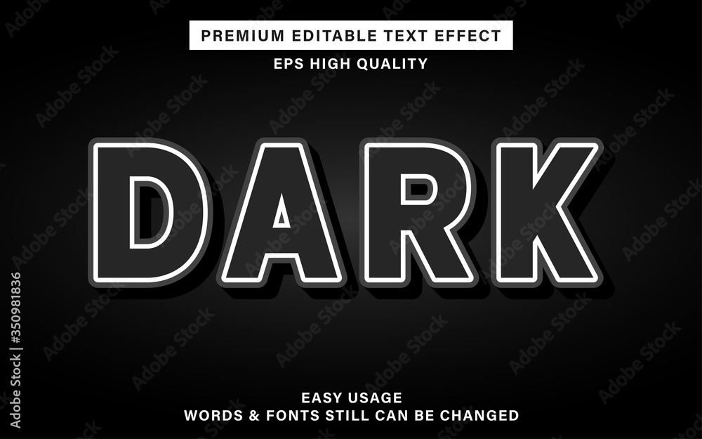 text effect - dark text effect - dark