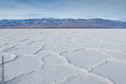 Badwater in Death Valley  California  USA. Toned Image.