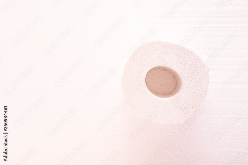 Roll of toilet paper with copyspace, toned Roll of toilet paper with copyspace, toned