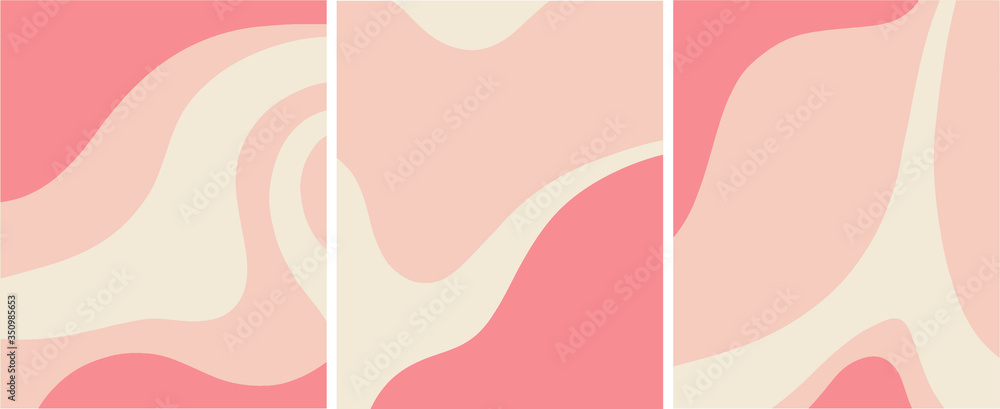 organic shapes abstract contemporary art vector set
