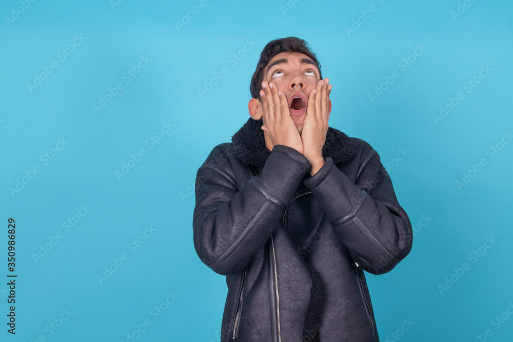 fashionable young man isolated on color background fashionable young man isolated on color background