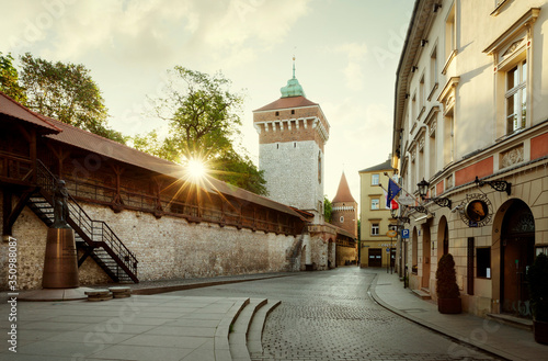 St. Florian's Gate in Krakow old town, Poland