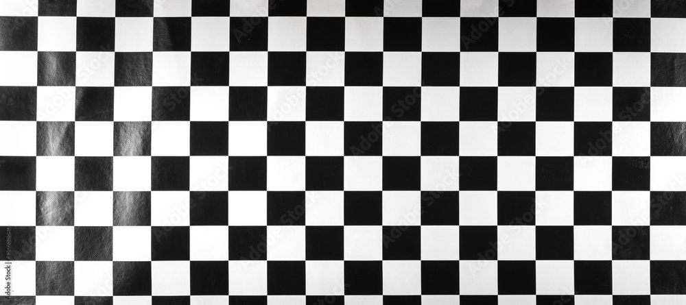 Fototapeta premium abstract black and white checkered chess background