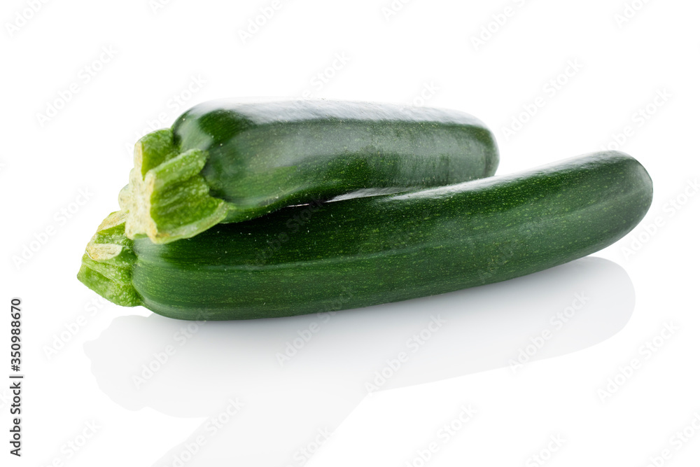 Courgette. Two courgette on a white background. (Tr - kabak)
Courgette. Two courgette on a white background. (Tr - kabak)