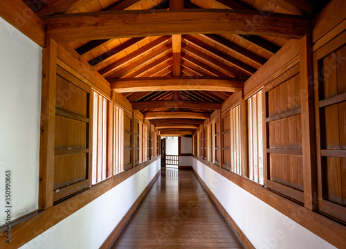 Pasillos del palacio de la princesa del Castillo de Himeji
