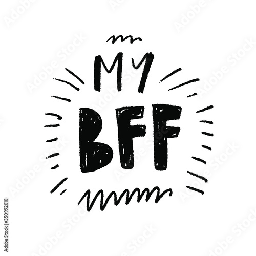 BFF  hand lettering t-shirt design illustration collection