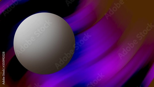 purple ball on a black background
