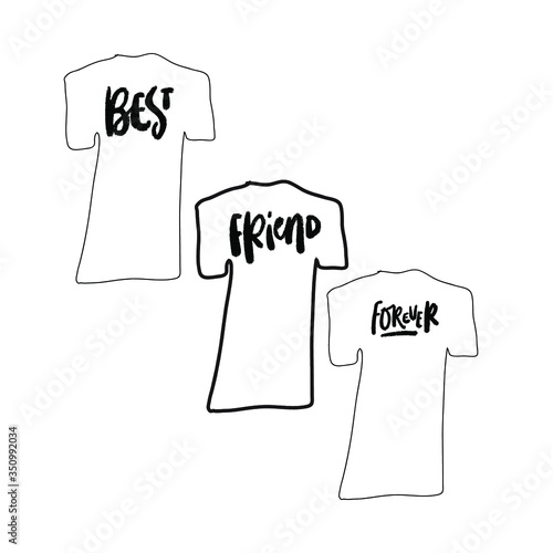 BFF  hand lettering t-shirt design illustration collection