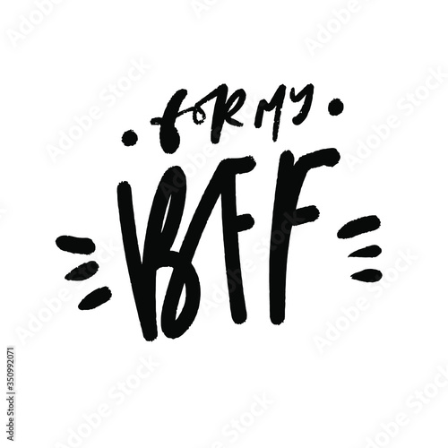 BFF  hand lettering t-shirt design illustration collection