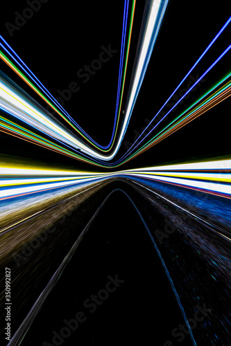 lights of cars with night. abstract