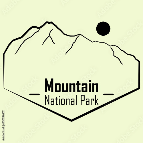 Logo design of a mountain national park