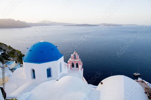 beautiful view upon santorini, greece