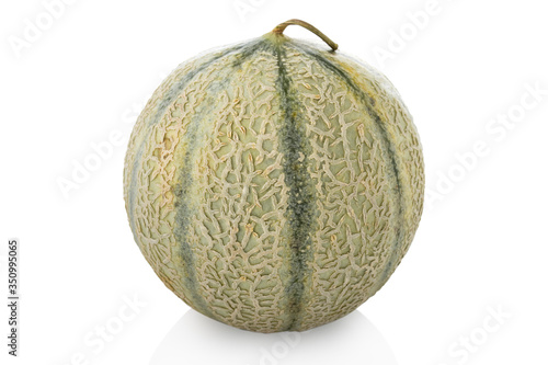 Melon. Whole melon on a white background. (Tr - kavun)
