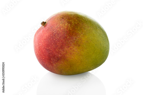 Mango. Horizontal position single mango on a white background. (Tr - mango) 