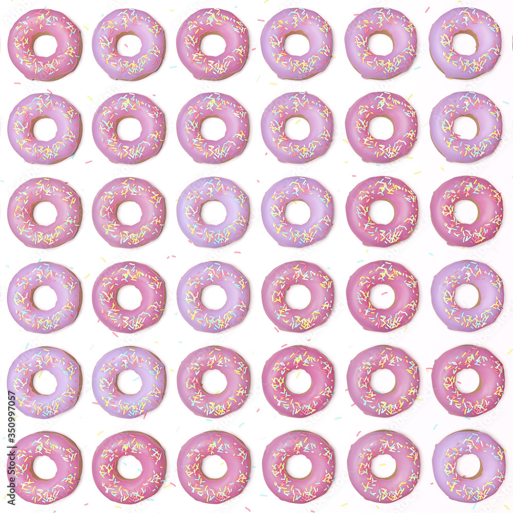 Donuts pattern seamless | Pink Donuts pattern seamless | Pink