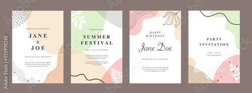 Set of abstract creative artistic templates. Universal cover Designs for Annual Report, Brochures, Flyers, Presentations, Leaflet, Magazine.