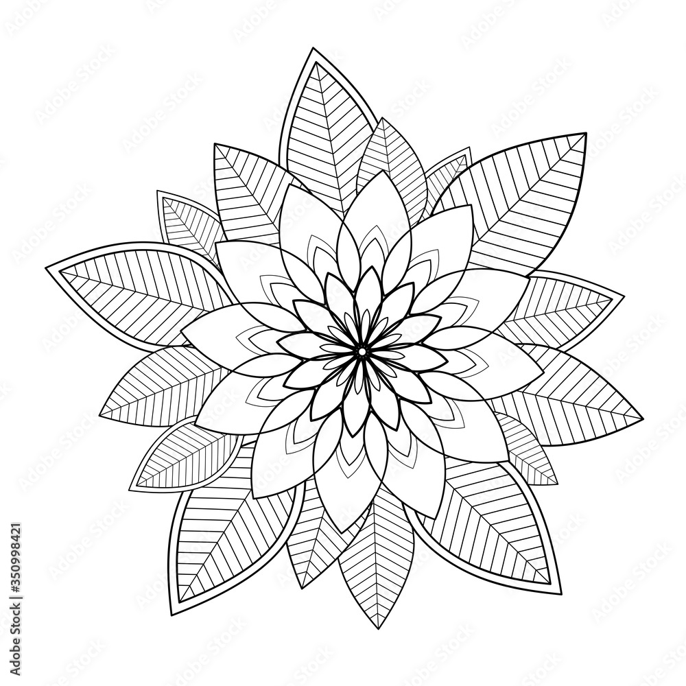 Pattern with linear flower ornanent elements on a white background. Ornamental pattern for greeting card, scrapbooking, invitation, wallpaper or fabric. Vector illustration Pattern with linear flower ornanent elements on a white background. Ornamental pattern for greeting card, scrapbooking, invitation, wallpaper or fabric. Vector illustration