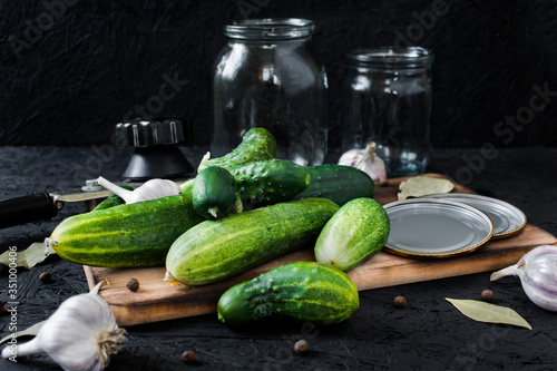 Lightly salted cucumbers. Salted cucumbers. Preservation.