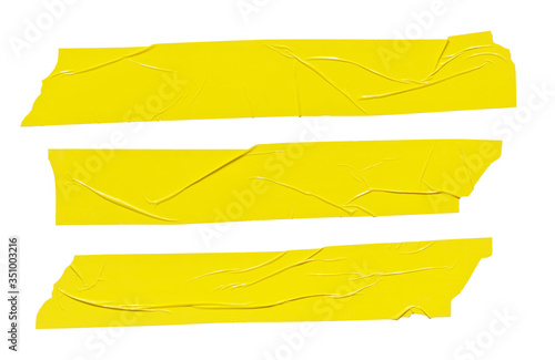 Fototapete Yellow tape stickers isolated