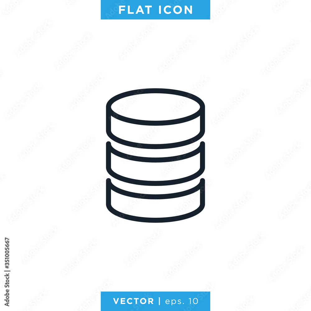 Database Server Storage Icon Vector Logo Design Template Database Server Storage Icon Vector Logo Design Template