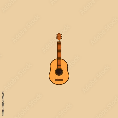 Acoustic Guitar graphic element Illustration template design