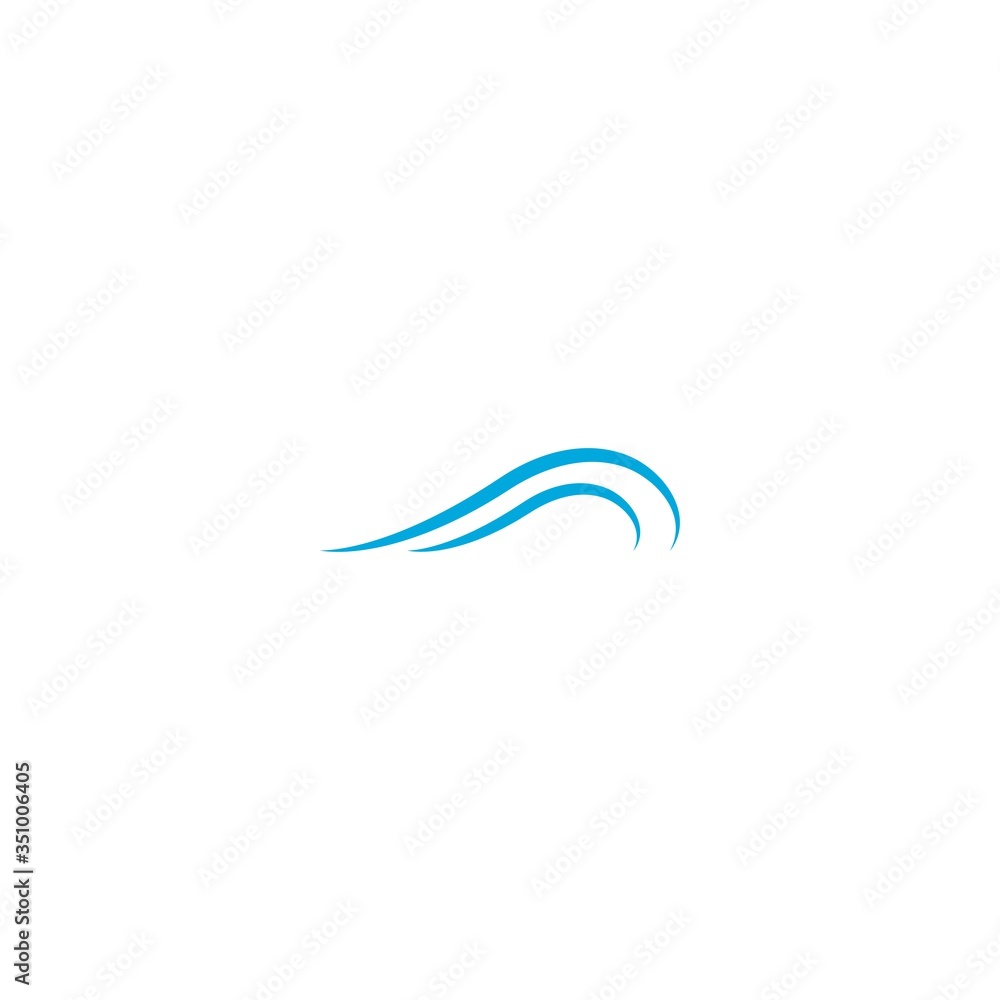Wave icon logo vector