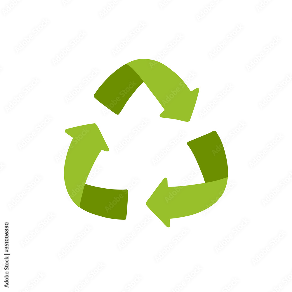recycling symbol doodle icon, vector illustration recycling symbol doodle icon, vector illustration