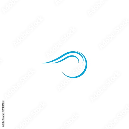 Wave icon logo vector