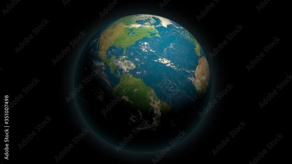 Planet Earth from Space Isolated on Black. Seamless Loop 3D Animation. HD and 4K High Definition. Parts of the Image Provided by NASA. Planet Earth from Space Isolated on Black. Seamless Loop 3D Animation. HD and 4K High Definition. Parts of the Image Provided by NASA.