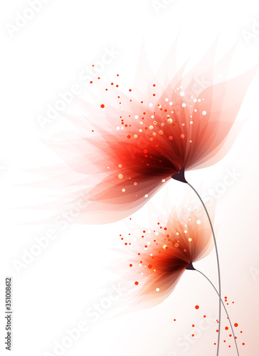 vector background with flowers