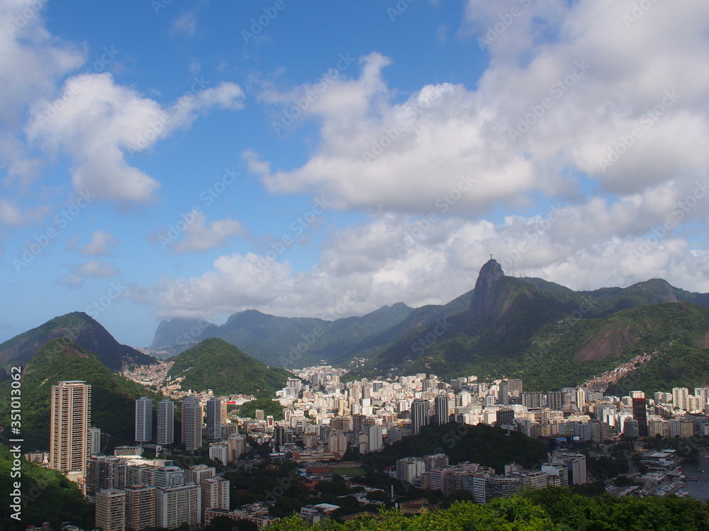 View on the city from the Sugarloaf Mountain, Rio de Janeiro, Brazil