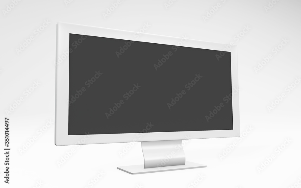 3d rendering of a tv set white colored isolated on white background 3d rendering of a tv set white colored isolated on white background