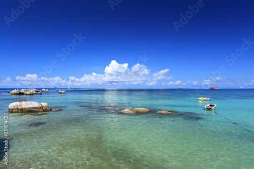 Crystal clear water, pristine beaches at Koh Tao island, tropical beach Surat Thani Province, Thailand