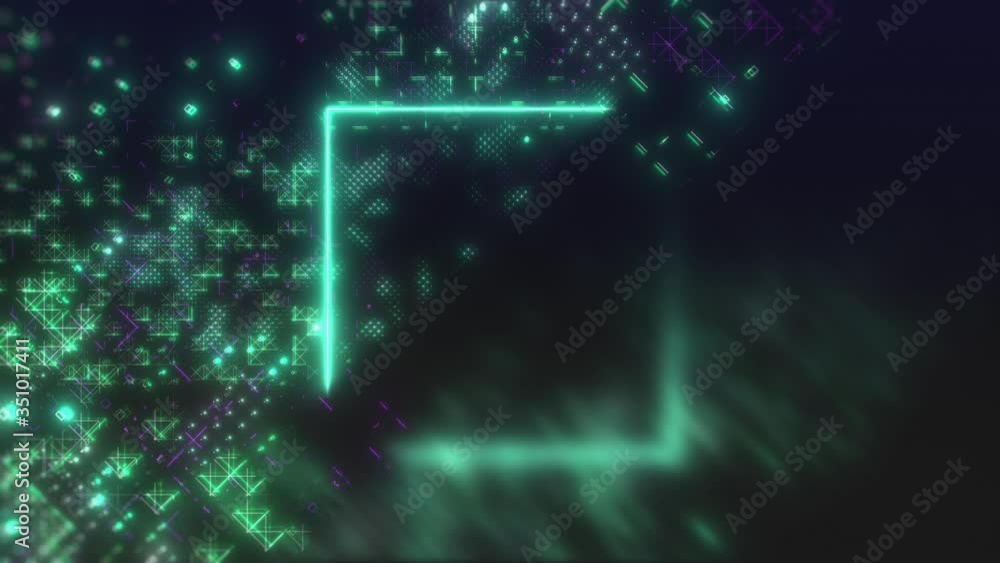 Futuristic interface digital background. High tech loop animation Futuristic interface digital background. High tech loop animation