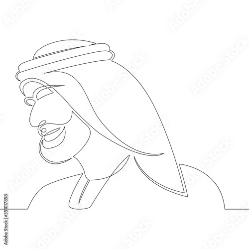 eastern male arab in national costume kandura