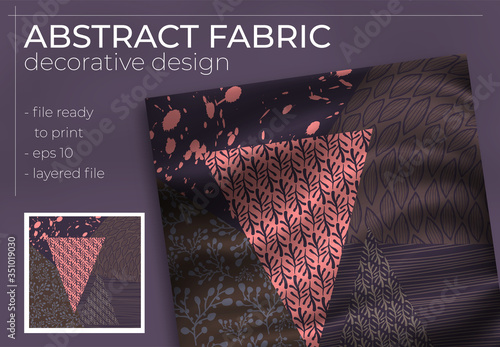 Abstract Silk Scarf Design in Square for Hijab Print, silk neck scarf or kerchief, etc.